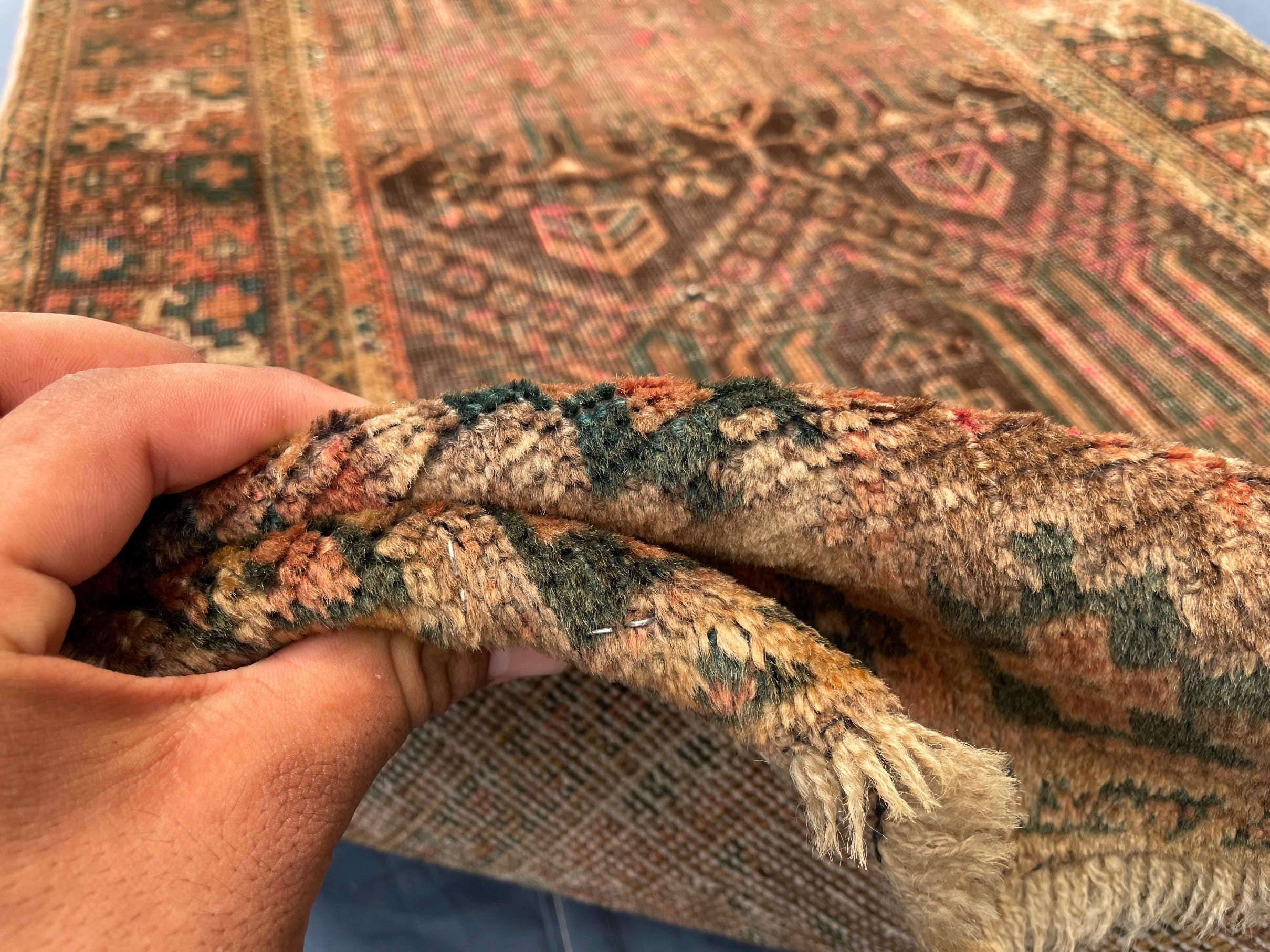 3x9 ft Antique Ali Hoja Handmade Afghan Wool Hallway Rug - Collectible Vintage Piece