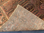 3x9 ft Antique Ali Hoja Handmade Afghan Wool Hallway Rug - Collectible Vintage Piece