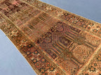 3x9 ft Antique Ali Hoja Handmade Afghan Wool Hallway Rug - Collectible Vintage Piece