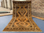 Handmade Antique Afghan Tribal Wool High Pile Wool Carpet - Kitchen Decor