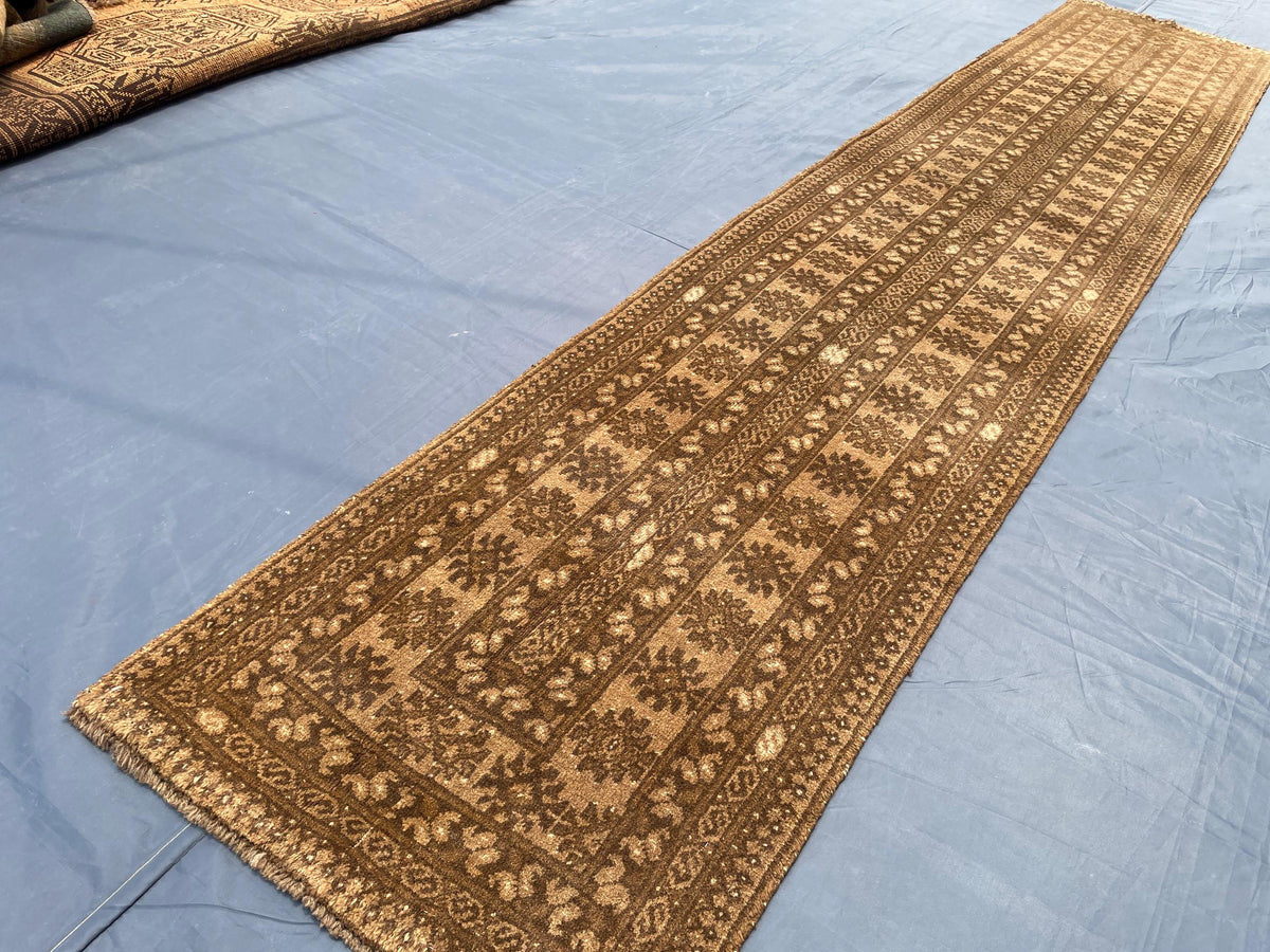 2x9'4 ft Vintage Narrow Hallway Runner Handwoven Tribal Rug - Rustic Home Decor