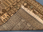 Vintage Pictorial Baluchi Handmade Wool Tribal Carpet - Rug for Living Room - 3x5 ft