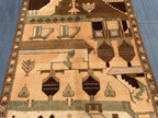 Afghan Vintage Baluchi Pictorial Wool Tribal Rug - 3x5 ft Area Carpet for Bedroom