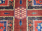 Handmade Antique Afghan Baluchi Wool Rug - Carpet for Living Room - Rustic Home Decor 6.5×8.5 ft