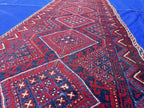 Vintage Afghan Kilim Runner Rug 2x8.5 Ft, Handmade Wool Tribal Runner, Rustic Boho Long Narrow Carpet