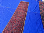 Vintage Afghan Kilim Runner Rug 2x8.5 Ft, Handmade Wool Tribal Runner, Rustic Boho Long Narrow Carpet
