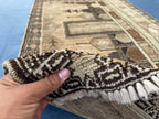 3x5 ft Vintage Baluchi Pictorial Wool Handmade Accent Rug