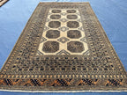 Antique 4x7 ft Handwoven Afghan Collectible Rug