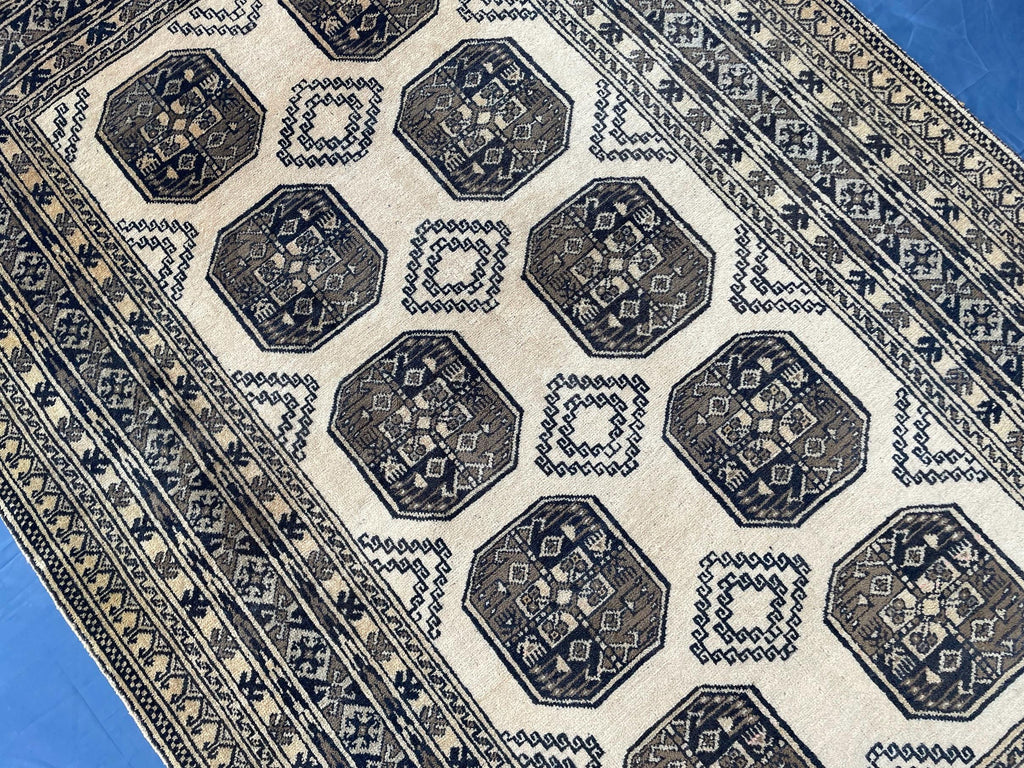 Antique 4x7 ft Handwoven Afghan Collectible Rug