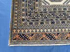 Antique 4x7 ft Handwoven Afghan Collectible Rug