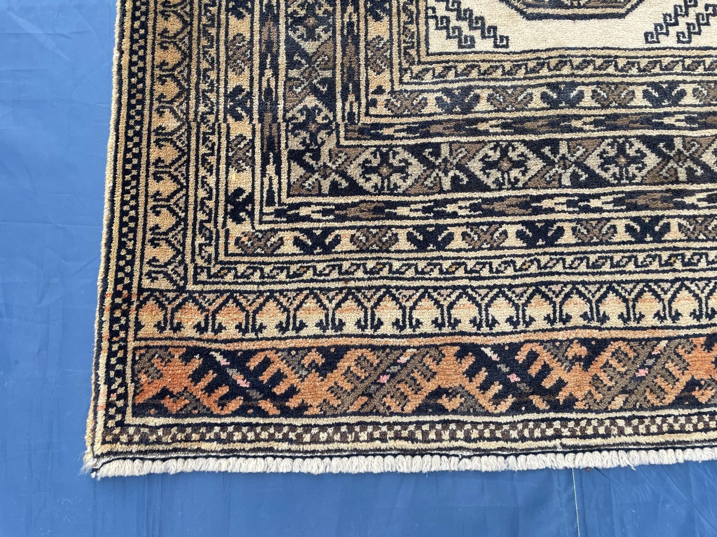 Antique 4x7 ft Handwoven Afghan Collectible Rug