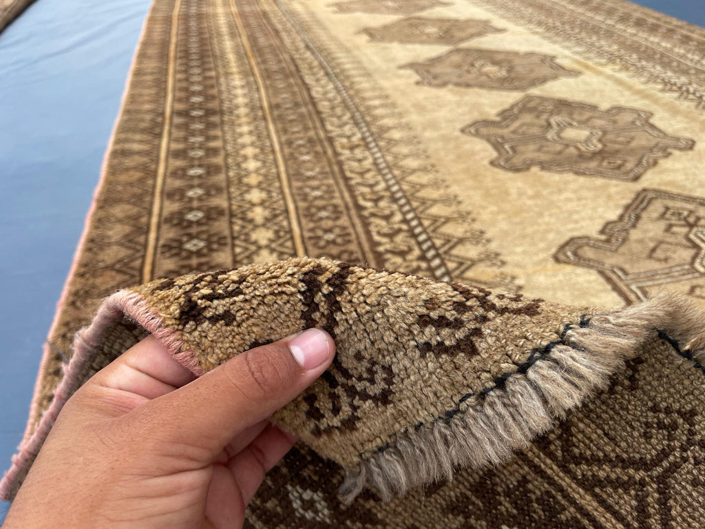 Afghan Baluchi Rug 5x9 Ft, Handmade Wool Tribal Area Rug, Vintage Oriental Carpet, Geometric Boho Hallway Runner