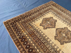 Afghan Baluchi Rug 5x9 Ft, Handmade Wool Tribal Area Rug, Vintage Oriental Carpet, Geometric Boho Hallway Runner