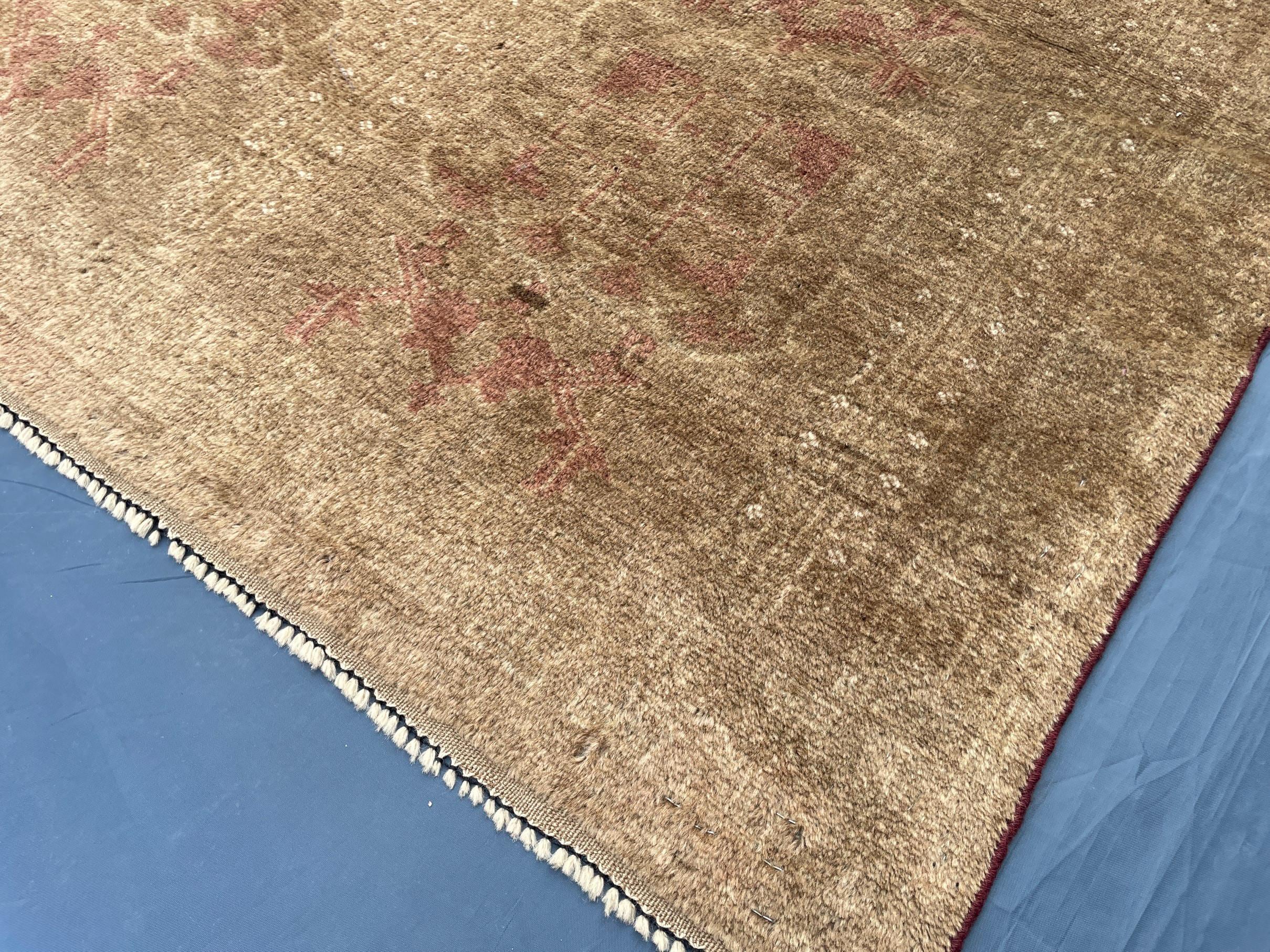Vintage Baluchi Maldari Wool Runner Rug (12.11x3.9 ft) – Hand Knotted Afghan Carpet