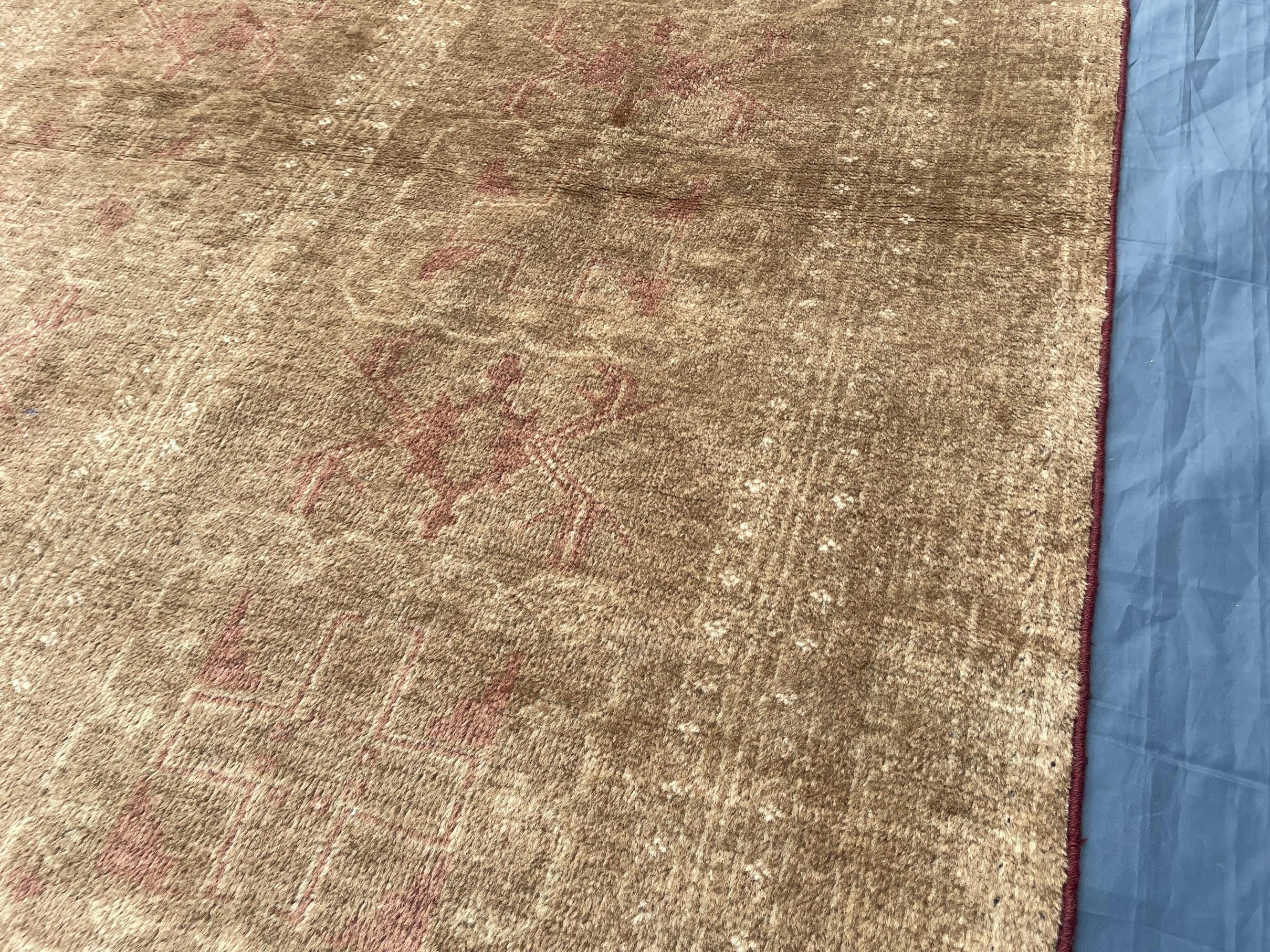 Vintage Baluchi Maldari Wool Runner Rug (12.11x3.9 ft) – Hand Knotted Afghan Carpet