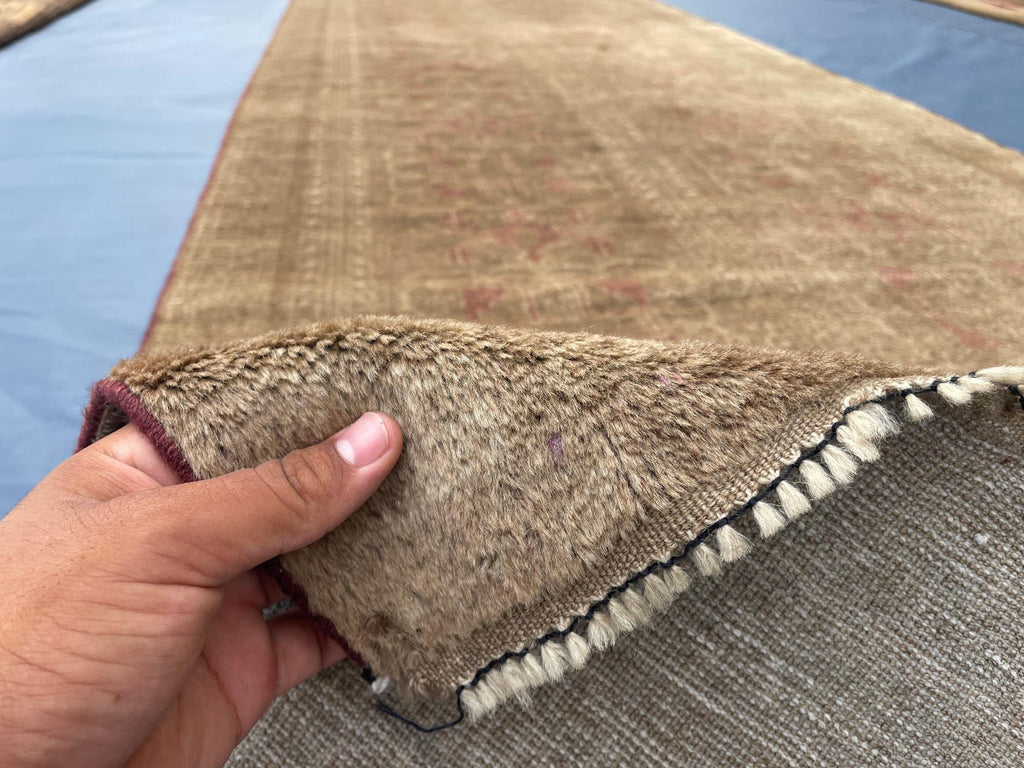 Vintage Baluchi Maldari Wool Runner Rug (12.11x3.9 ft) – Hand Knotted Afghan Carpet