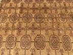5x9 ft Antique Brown Afghan Handmade Tribal Wool Geometric Carpet - Living Room Decor