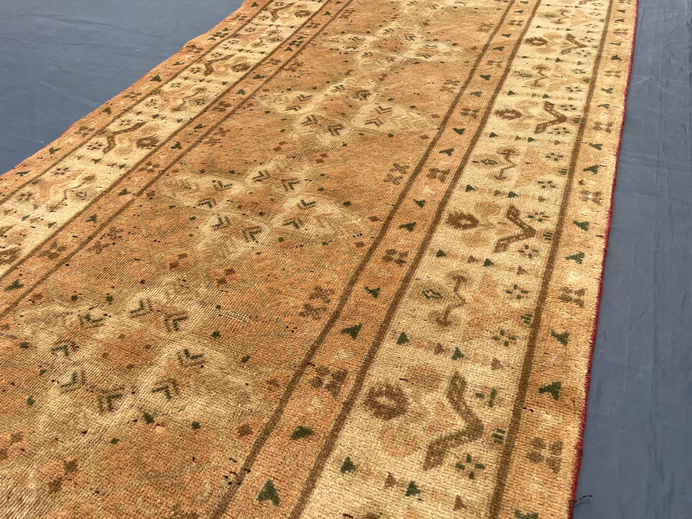 3x10 ft Rustic Brown Antique Handwoven Tribal Wool Hallway Runner Rug - Entryway Home Decor