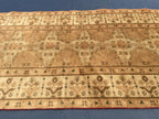 3x10 ft Rustic Brown Antique Handwoven Tribal Wool Hallway Runner Rug - Entryway Home Decor