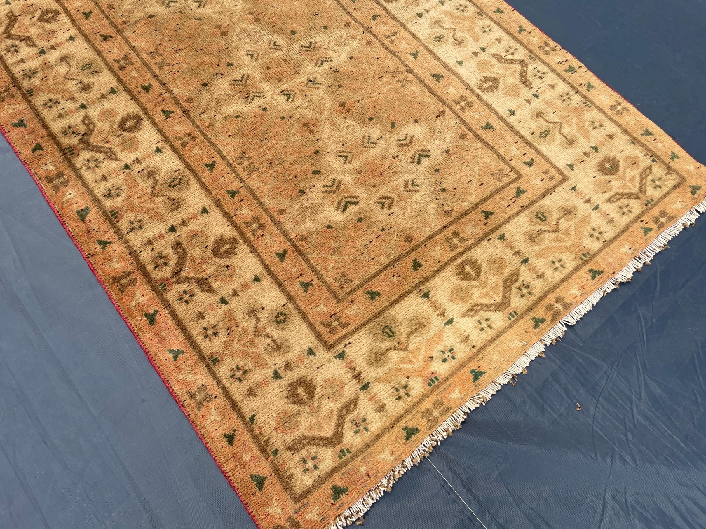 3x10 ft Rustic Brown Antique Handwoven Tribal Wool Hallway Runner Rug - Entryway Home Decor