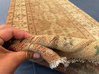 3x10 ft Rustic Brown Antique Handwoven Tribal Wool Hallway Runner Rug - Entryway Home Decor