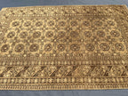 Antique Hand-knotted Wool Oriental Rug – 6.6x4.2 ft, Rustic Afghan Home Decor
