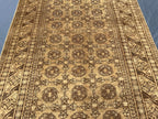 Antique Hand-knotted Wool Oriental Rug – 6.6x4.2 ft, Rustic Afghan Home Decor