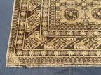 Antique Hand-knotted Wool Oriental Rug – 6.6x4.2 ft, Rustic Afghan Home Decor