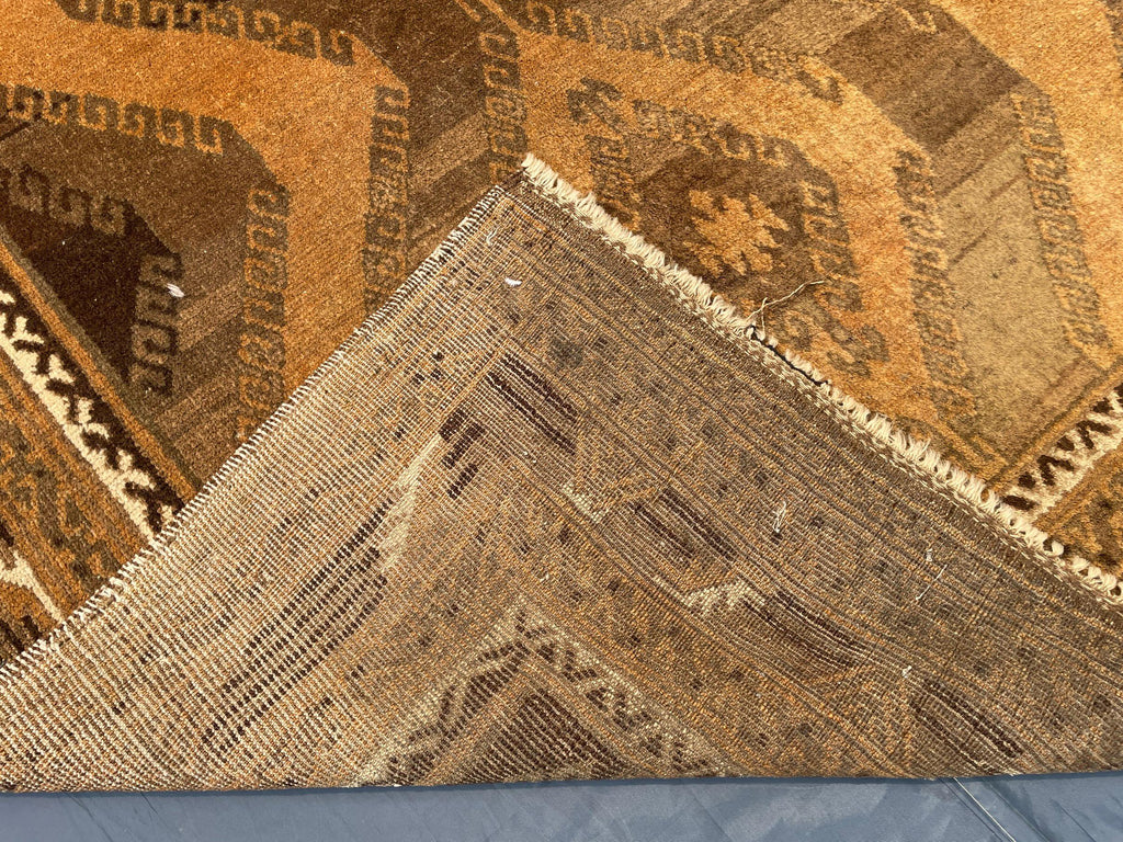 Handmade Antique Afghan Tribal Wool High Pile Wool Carpet - Kitchen Decor