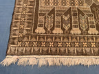 Vintage Pictorial Baluchi Handmade Wool Tribal Carpet - Rug for Living Room - 3x5 ft