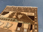 Afghan Vintage Baluchi Pictorial Wool Tribal Rug - 3x5 ft Area Carpet for Bedroom