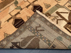 Afghan Vintage Baluchi Pictorial Wool Tribal Rug - 3x5 ft Area Carpet for Bedroom