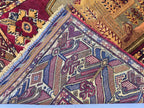 Vintage Afghan Handmade Rug 4x6 ft | Tribal Geometric Wool Carpet | Turkmen Style Oriental Area Rug