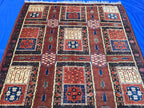 Handmade Antique Afghan Baluchi Wool Rug - Carpet for Living Room - Rustic Home Decor 6.5×8.5 ft