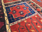 Handmade Antique Afghan Baluchi Wool Rug - Carpet for Living Room - Rustic Home Decor 6.5×8.5 ft