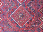 Vintage Afghan Kilim Runner Rug 2x8.5 Ft, Handmade Wool Tribal Runner, Rustic Boho Long Narrow Carpet