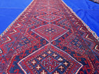 Vintage Afghan Kilim Runner Rug 2x8.5 Ft, Handmade Wool Tribal Runner, Rustic Boho Long Narrow Carpet