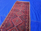 Vintage Afghan Kilim Runner Rug 2x8.5 Ft, Handmade Wool Tribal Runner, Rustic Boho Long Narrow Carpet