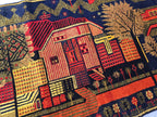 Vintage Afghan Rug 3x5 ft, Handmade Wool Tribal Rug, Abstract Geometric Area Rug