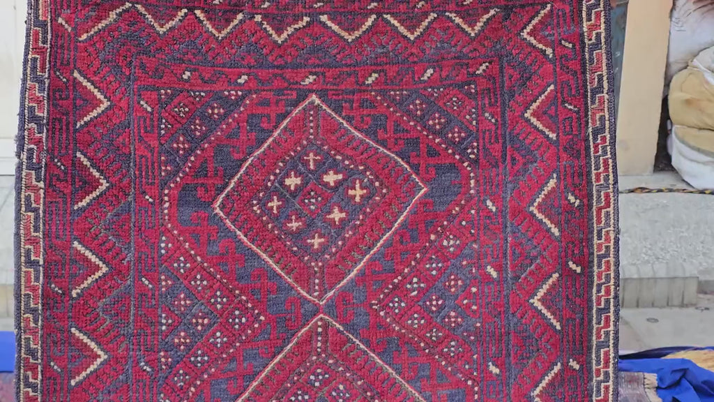 Vintage Afghan Kilim Runner Rug 2x8.5 Ft, Handmade Wool Tribal Runner, Rustic Boho Long Narrow Carpet