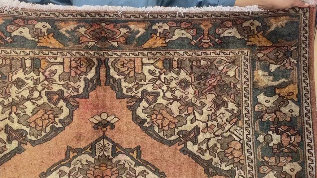 1930s Antique 5x9'6 ft Handmade Afghan Collectible Rug, Turkmen Wool Area Rug