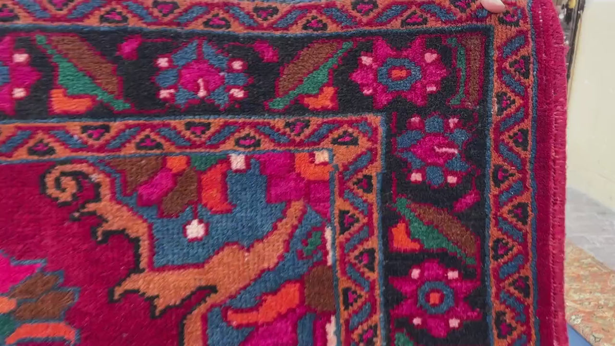 4x10 Large Hallway Runner Rug, Handwoven Vintage Afghan Wool Area Rug Boho Home Decor