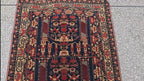 3x9 ft Antique Ali Hoja Runner Rug – Dark Tribal Geometric Vintage Style