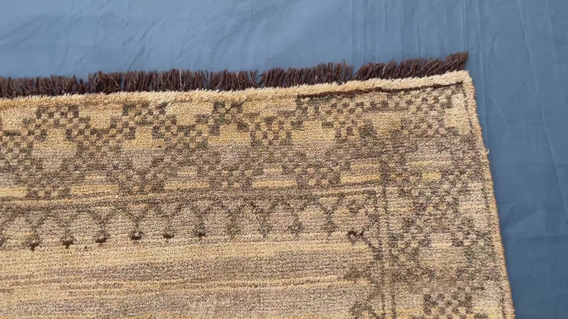 Vintage Afghan Hand-Knotted Wool Rug (8.5 x 4.10 ft) – Turkmen Pattern