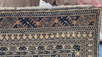 Antique 4x7 ft Handwoven Afghan Collectible Rug