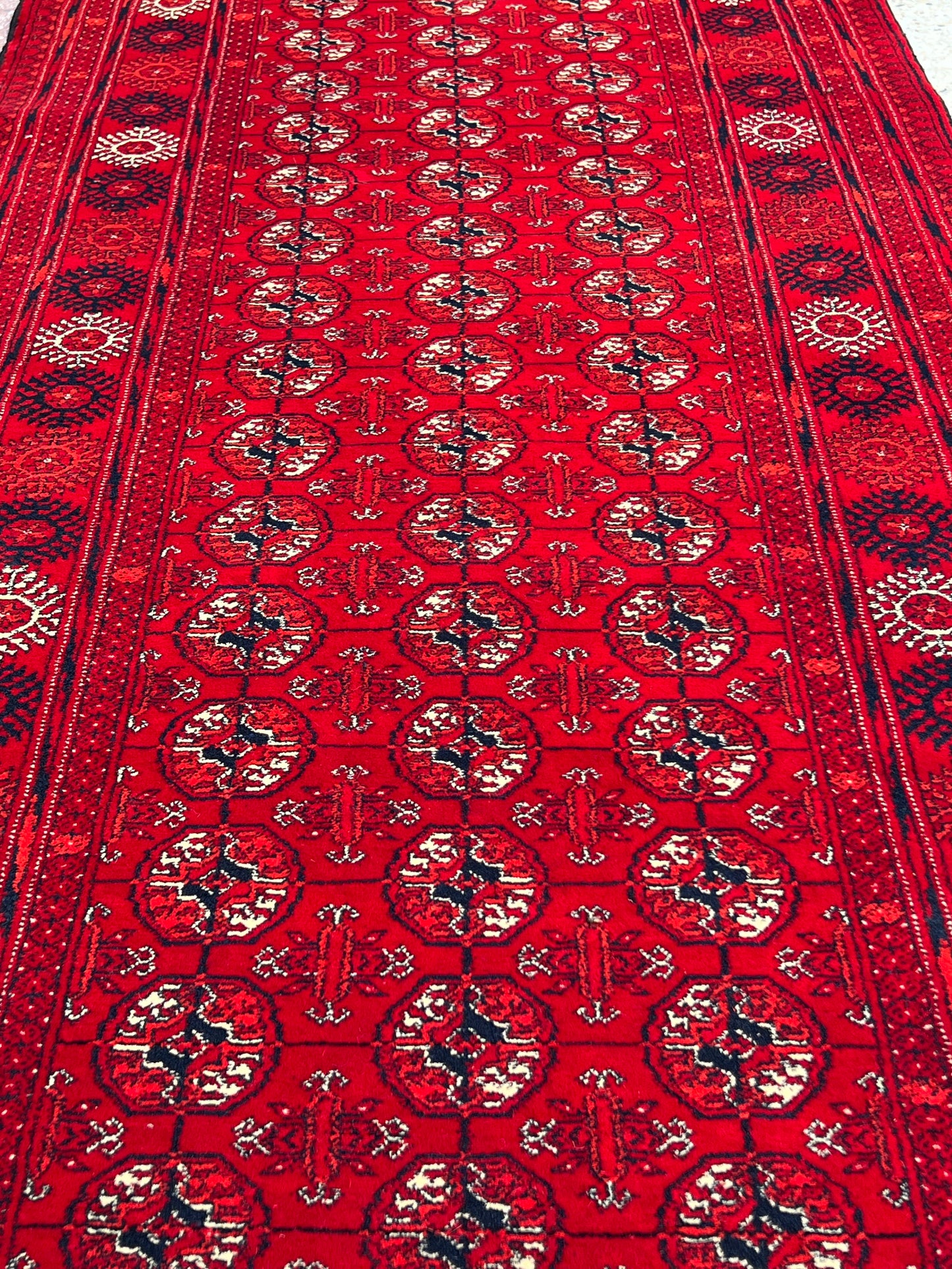 Afghan Hand Knitted/Knotted Hallway Runner Hand Woven Rug Size 13ft x 2.8ft (MO-BU-13X9-R-R-N)  Mowri Shakh Bukhara Runner