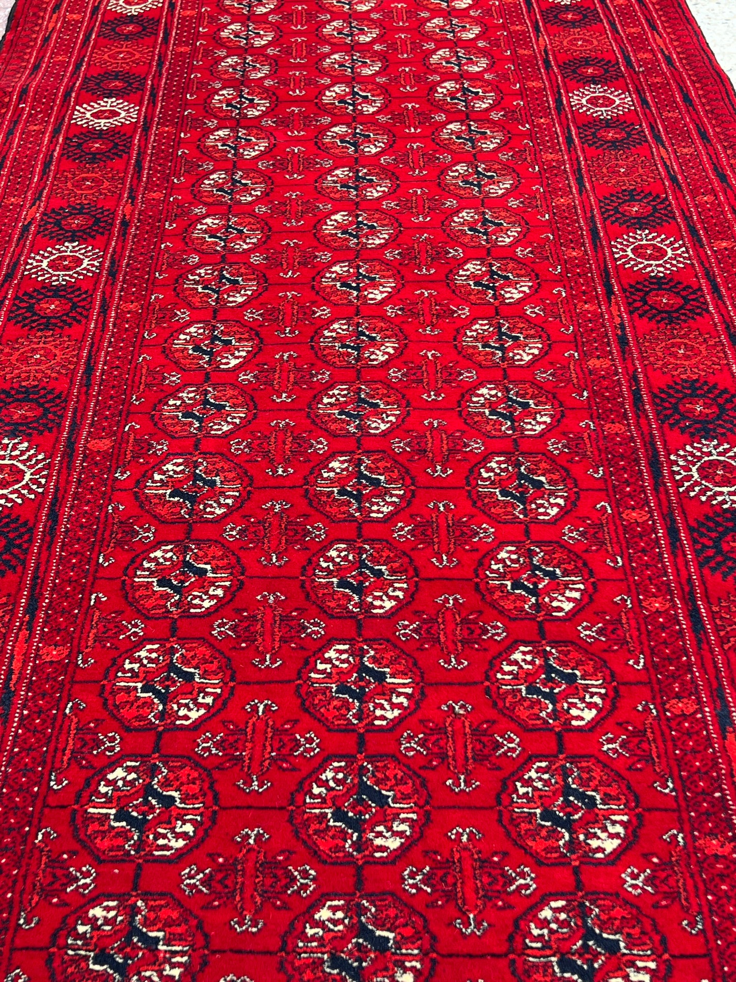 Afghan Hand Knitted/Knotted Hallway Runner Hand Woven Rug Size 13ft x 2.8ft (MO-BU-13X9-R-R-N)  Mowri Shakh Bukhara Runner