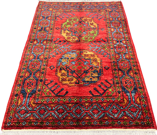 Afghan Hand Knitted/Knotted Living / Dining Room Wool Woven Rug Size 5ft x 3ft ( FP-M-5X3-O-N) Marinous FeelPai (Elephant Foot) - Kabul Rugs