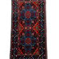 Afghan Hand Knitted Wool Woven Scatter Rug 3ft x 2ft (KM-A-3X2-B/R/W-N) Khal Muhammadi (Andkhoy) - Kabul Rugs