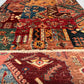 Afghan Hand Knotted/ Knitted Living Room/Dining Room Chob Rang(Shawl Design) Area Rug 4.7ftx3.1ft (CH-M-4.7X3.12-6-N) (Kabul) - Kabul Rugs